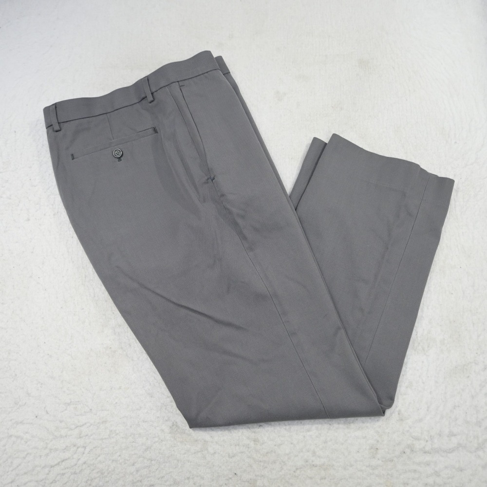 Banana Republic Chino Dress Pants Mens 35x32 Tailored Slim Fit Gray Non-Iron